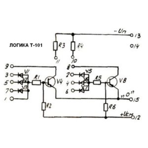 Схема релейного элемента Логика Т-101 У2