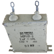 Конденсатор MPHP-2 2uF 630V производства Польской фирмы Unitra-Telpod