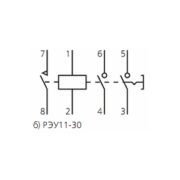 Схема подключения реле указательного РЭУ-11-30 0,16А